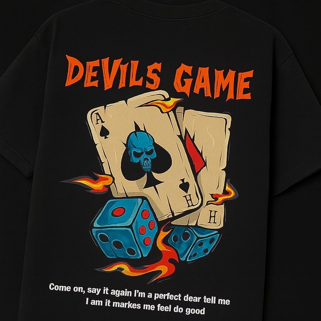 Ace of Flames – Devil’s Game Oversized T-Shirt